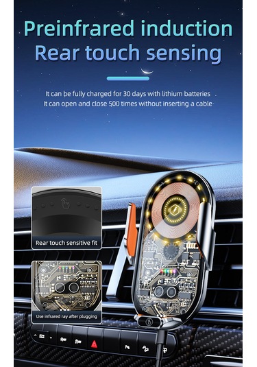 Apera Mt05 İndiksiyonlu Kablosuz Hızlı Şarj Hava Menfezi Araç İçi