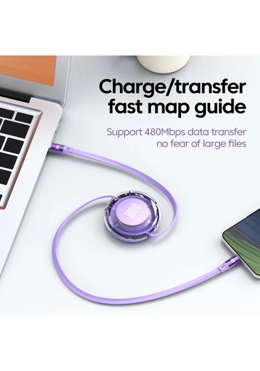 Pd 100w Usb Tip C Tipi C Hızlı Şarj Kablosu İphone Uyumlu 15 İçin Xiaomi Huawei Tablet Pink 1m