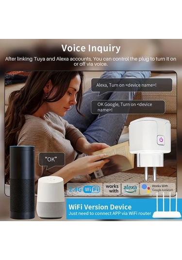 Motion003 Elivco Akıllı Wifi Fiş 16a Ab Priz Güç İzleme Uzaktan Kontrol Akıllı Ev Otoma