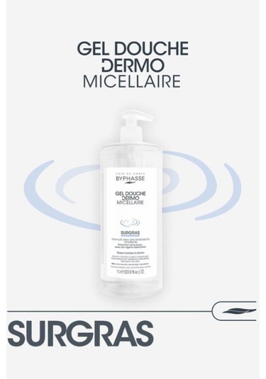 Byphasse Dermo Micellar Surgras Kuru Ve Normal Ciltler İçin Misel Duş Jeli 1 L