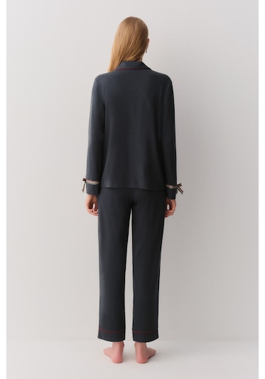 Suwen Festivity Maskülen Pijama Takımı Sh26207660b1554 Zümrüt Melanj