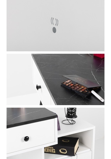 Vera Granit / Makyaj Masası Aynalı / Makyaj Organizeri / Makyaj Masası Işıklı / Led Ayna