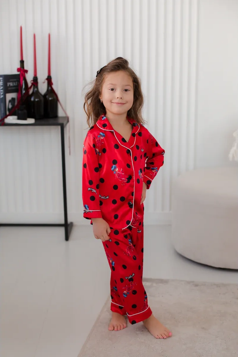 Milaeva Kids Çocuklar İçin İpek Pijama Takımı 277864081 Kırmızı