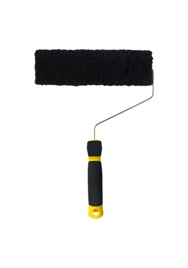 Symbee Siyah Nilon Duvar Teke Roller Fırça - Çizgi Dokulu, Esnek, Çok Fonksiyonlu Boya Ve Teke Uygulama Aracı 36x23.5 Cm