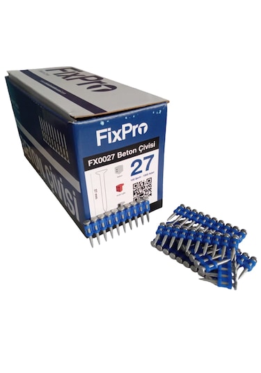Fixpro 27 Mm Beton Çivi 1 Kutu 1000 Adet Çivi Gaz Hariç