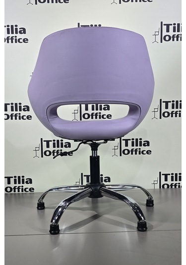 Monaco Çalışma Kesim Kuaför Koltuğu Yonca Sabit Krom Ayak Lila