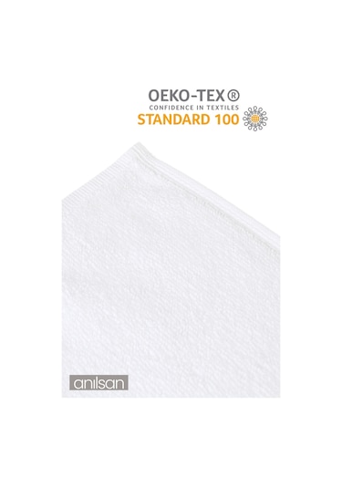 6'lı Gri-beyaz El Havlusu - 50x90 Cm, 225 Gr, %100 Pamuk, Spa Ve Otel Havlusu Beyaz - Gri