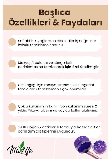 Makyaj Fırçası & Süngeri Temizleme Sabunu Silikon Matı