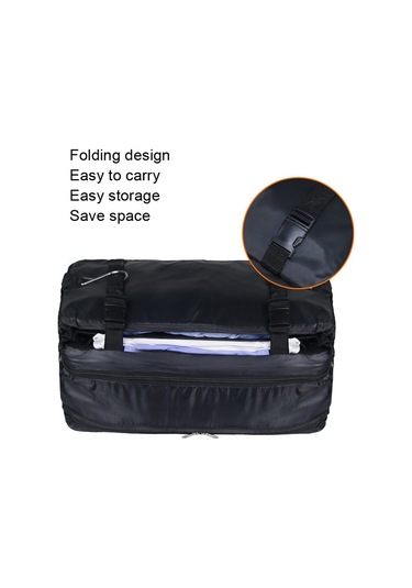 Sones Mtp-780 Büyük Kapasiteli Küçük Katlanabilir Seyahat Giysi Saklama Çantası Siyah