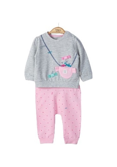 Candy 2'li Bebek Takım 4042 Pembe Pembe