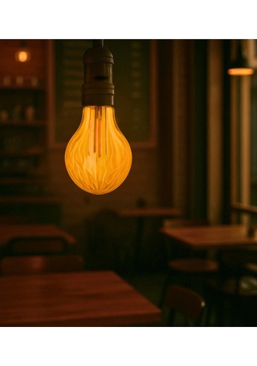 Mini Tasarım E27 Rustik Ampul Vintage Amber Kırılmaz Plastik Gövde
