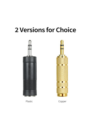 Kosona 6.35mm Dişi'den 3.5mm Erkek'e Ses Dönüştürücü, Hoparlör-gitar-bilgisayar Uyumlu, Plug & Play, Abs Malzeme, Taşınabilir Ses Bağlantı Adaptörü