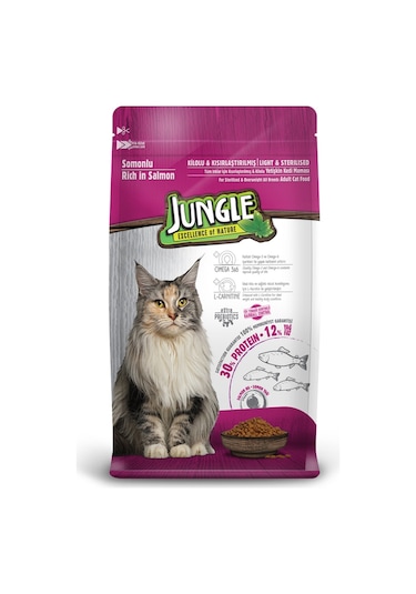 Jungle Sterilesed Somonlu Kısırlaştırılmış Yetişkin Kedi Maması 1500 G