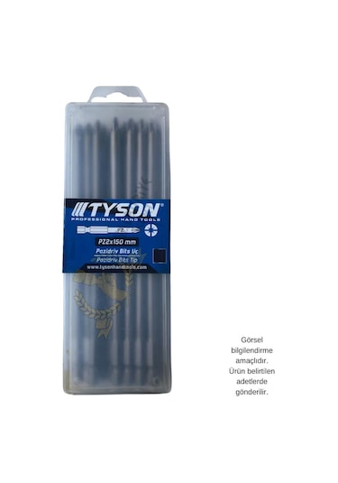 Kupa Tyson Vidalama Ucu Bits Uç - Pz2 Yıldız - 15 Cm. - 20 Adet