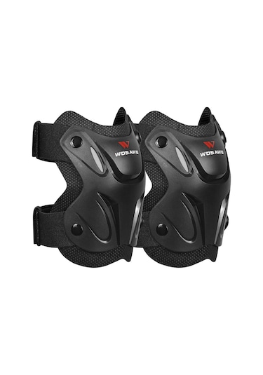 Moveevo Mt354-hx Spor Diz Koruyucu - Dayanıklı Pe Kabuk Ve Yumuşak Yastık, Bisiklet, Kayak, Motosiklet İçin Şok Emici Ve Konforlu Siyah