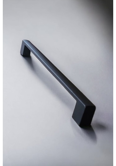 Köprü Alüminyum Metal Lüks Modern Mobilya Çekmece Mutfak Dolabı Kulpu Siyah 96mm 10 Adet Siyah