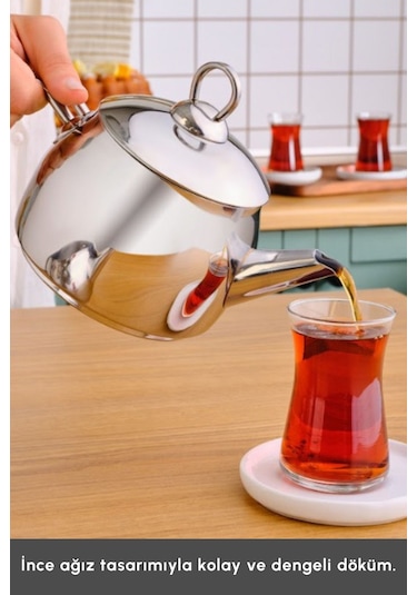 Karaca  Belinay İndüksiyon Tabanlı Midi Metal Çaydanlık Takımı