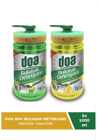 Doa Sıvı Bulaşık Deterjanı Elma Ve Limon Özlü 2 X 1000 Ml
