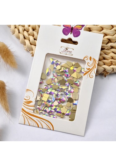 100 Adet/torba Çok Şekiller Mini Cam Nail Art Rhinestones 3d Temizle/ab/kırmızı/altın Sparkle Flatback Kristaller Mücevher Taş Tırnak Sanat Zanaat Koyu Gri Bej