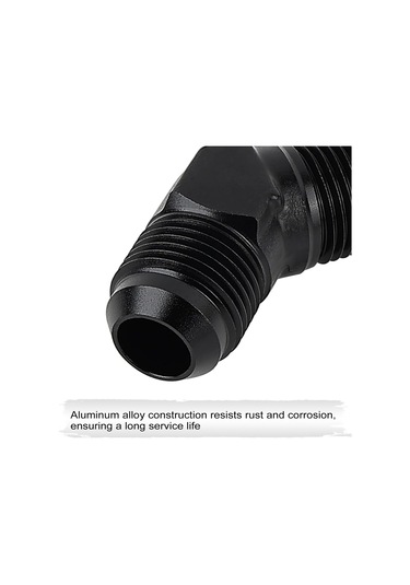 Tenfowee 1/2" Npt 45 Derece Alüminyum Boru Bağlantı Adaptörü - Siyah Renk