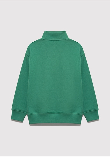 Mavi - Baskılı Kapüşonlu Yeşil Sweatshirt 6s10169-71697 Yeşil