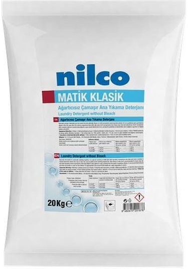 Nilco Matık Klasık 20kg Ağartıcısız Ana Yıkama Toz Deterjan