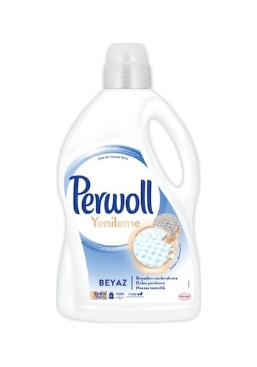 Perwoll Beyaz Renkler için Sıvı Çamaşır Deterjanı 54 Yıkama 2970 ML