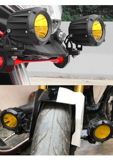30w Yuvarlak Sarı Cam Tek Ledli Sis Farı Off Road Tekne Lambası
