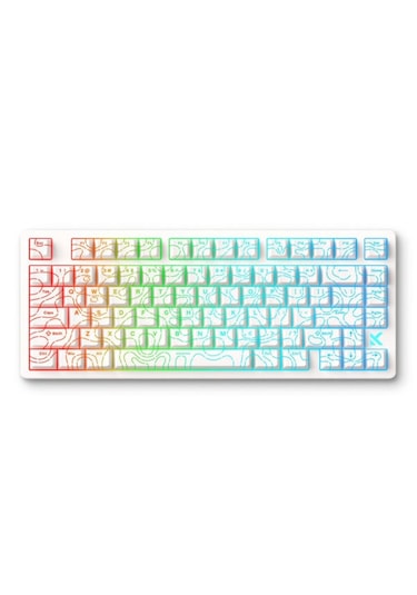 Mchose Jet 75 E-sport White Topographic %75 Hall Effect Kailh Mag