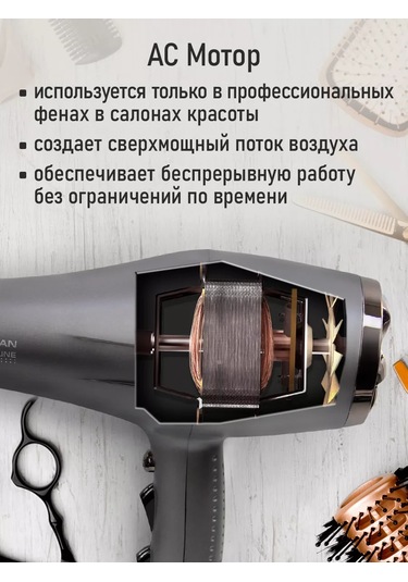 Obsıdıan İyonlu Profesyonel Saç Kurutma Makinesi, Difüzör, 2600w 202887189