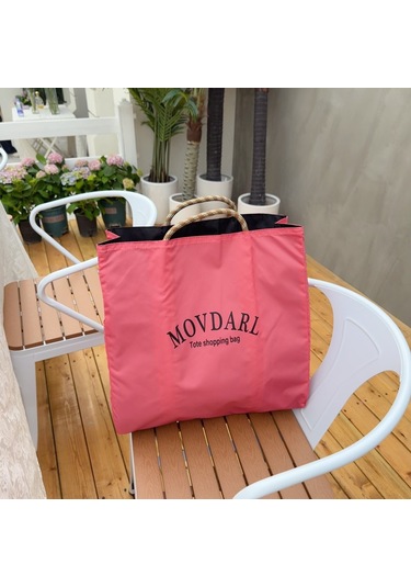 Skycity Nylon Çanta Kadınlar İçin Yenirilebilir Çanta, Günlük Kullanim, Spor, Okul, Ofis, Yemek Çantası, Su Geçirmez, Rose Pembe, Orta Boy, 2025 Yeni Desen Pembe