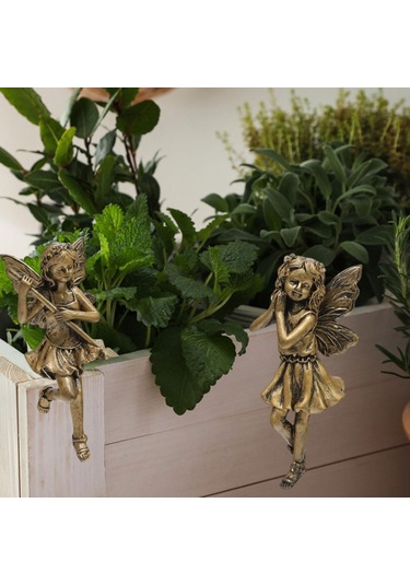 Homyl Ev Ofis Dekoru Için Çiçek Saksısı İçin 2 Parça Peri