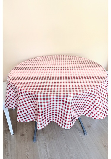 Altı Astarlı Yuvarlak Muşamba Masa Örtüsü -140 Cm Çap-elg19