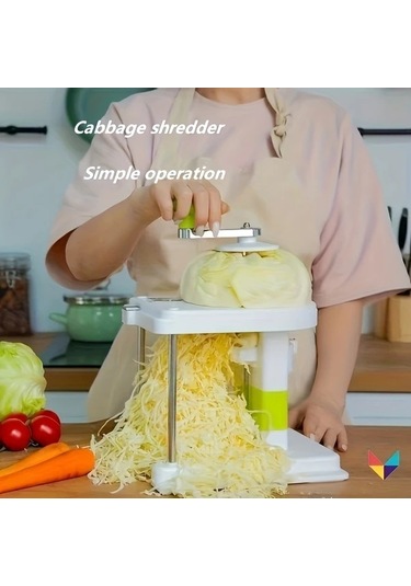 Motion003 1 Adet Manuel Lahana Kesici Lahana Marul Havuç İçin Abs Plastik Paslanmaz Çelik Bıçak Sebze Dilimleyici 1 Parça