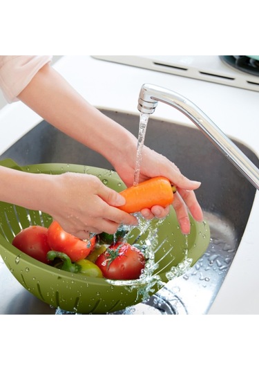 Ceronni Handy Kaseli Süzgeç 3 Lt Yeşil Yeşil