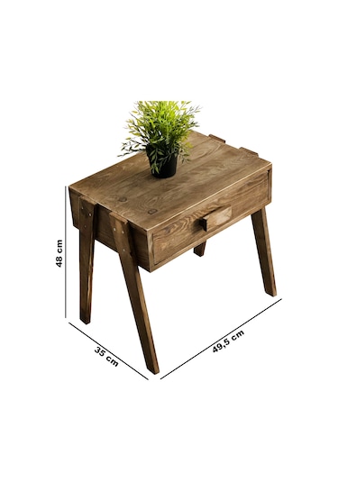 Ahşap Komodin Çekmeceli Raf Dolap 5308