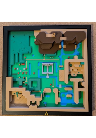 Zelda A Link To The Past Map Baskı Tablo Çerceve