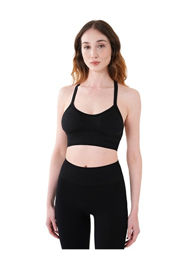 Musclecloth Nova Seamless İpli Bra Siyah