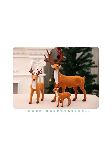 Novahub Yeni Yaratıcı Süsleme Simülasyon Orta Orta Noel Malzemeleri Geyik Elk Dekorasyon 25cm 25cm Mw Orta 25cm
