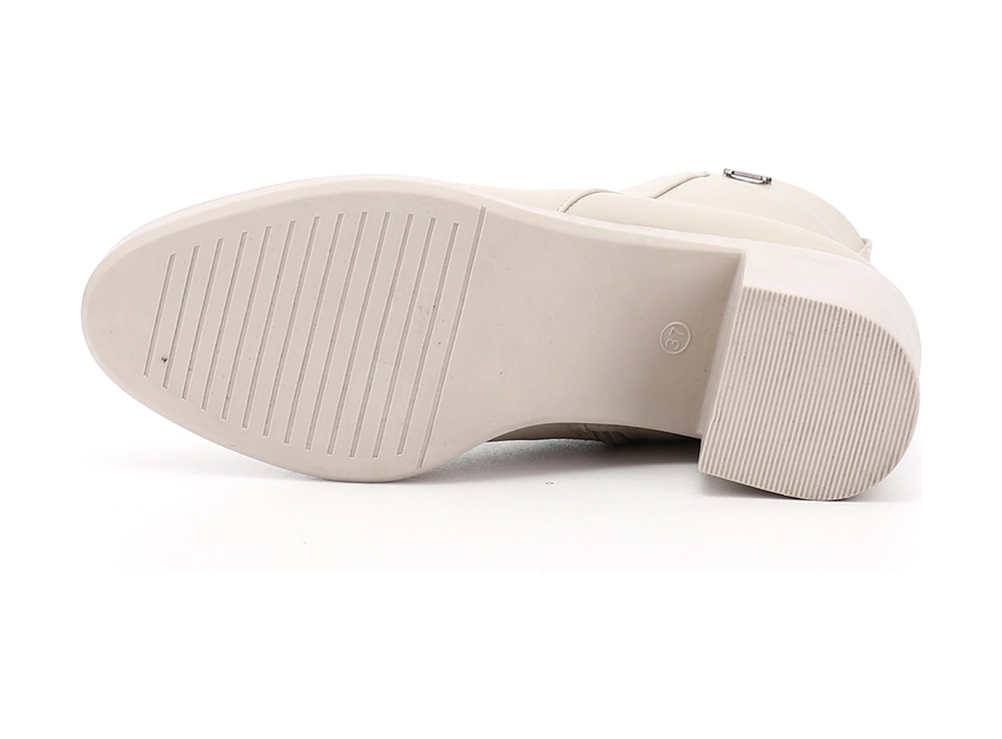 Gönderi R Kadın Bej Fermuarlı Kalın Topuklu Bot Dkzb74835228 Bej