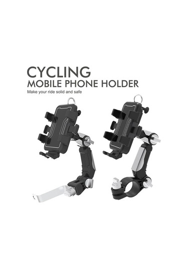 Ebitda Çok Renkli Motosiklet-bisiklet Navigasyon Telefon Tutucu, Handlebage Braketi, Yatay-dikey Ayarlanabilir, Plastik Malz Çok Renkli