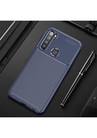 Xiaomi Redmi Note 8 Kilif Zore Antisok Karbon Silikon Kapak + Cam 387275880