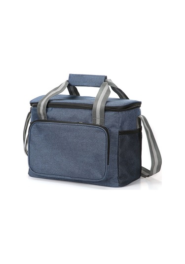 Cbtx 24l Isı Yalıtımlı Seyahat Öğle Yemeği Çantası Su Geçirmez Oxford Kumaş Piknik Soğutucu Tote Omuz Çantası - Lacivert