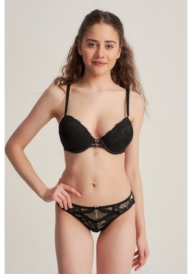 Le Jardin 5040 Cybele Brodeli Silikonlu Taşlı Push Up Sütyen Takı