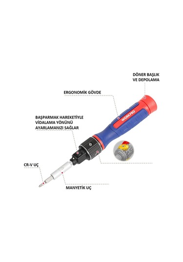 Workpro Wp221070 9-ın-1 Profesyonel Cr-v Cırcırlı Manyetik Hassas Tornavida Seti Fr Wp221070