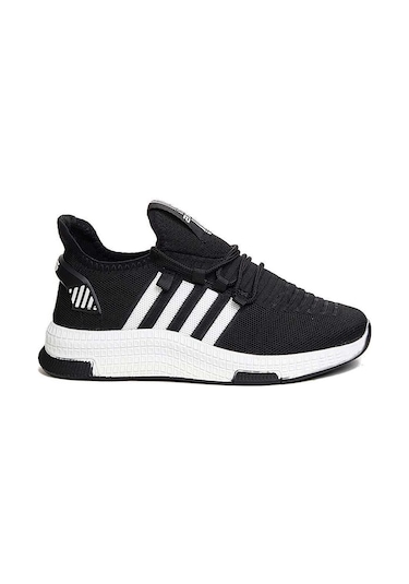 Celira Axs Siyah Beyaz Triko Erkek Sneaker Spor Ayakkabı Siyah