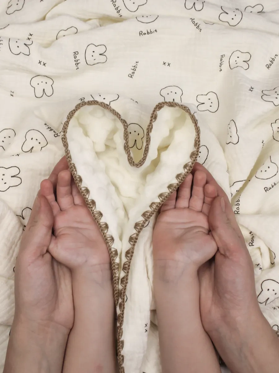 Hannydi Yenidoğanlar İçin Muslin Battaniye, Doğum Yaşı Küçük Bebek Arabası İçin Taburcu Götürücü 419543239 Açık Bej