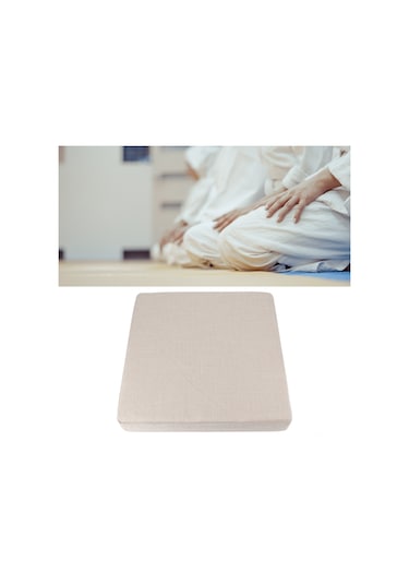 Yifomall Ekolojik Ketenden Yapılmış Meditasyon Ve Yoga Minderi - 40x40x6 Cm, Yıkanabilir Ve Çıkarılabilir, Bej Renk Diğer