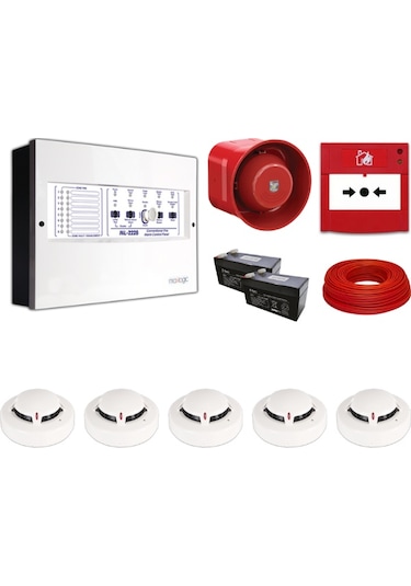 Mavigard Maxlogic 5 Li Konvansiyonel Yangın Alarm Seti 100 Metre Kablo Dahil