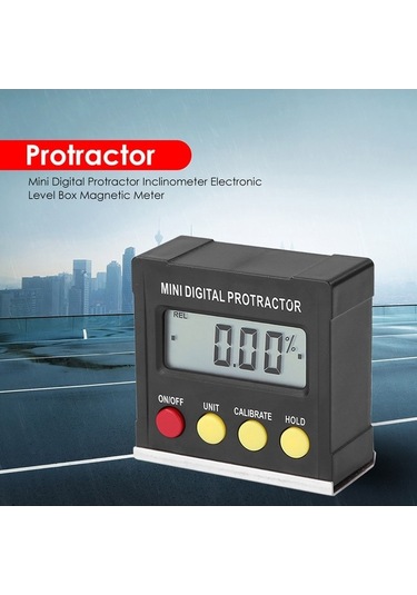Novahub 360 Mini Dijital Açıölçer Eğimölçer Elektronik Seviye Kutusu Manyetik Taban Seviye İndikatörü Ölçüm Aletleri
